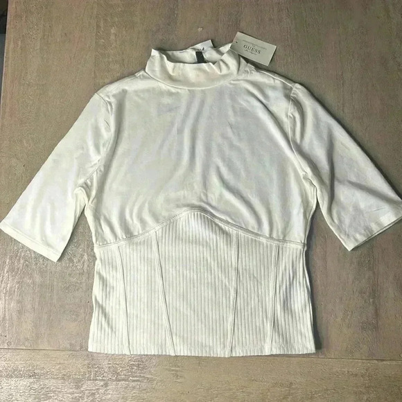 Guess Tops - Guess cream colored shirt, size Medium, NWT.